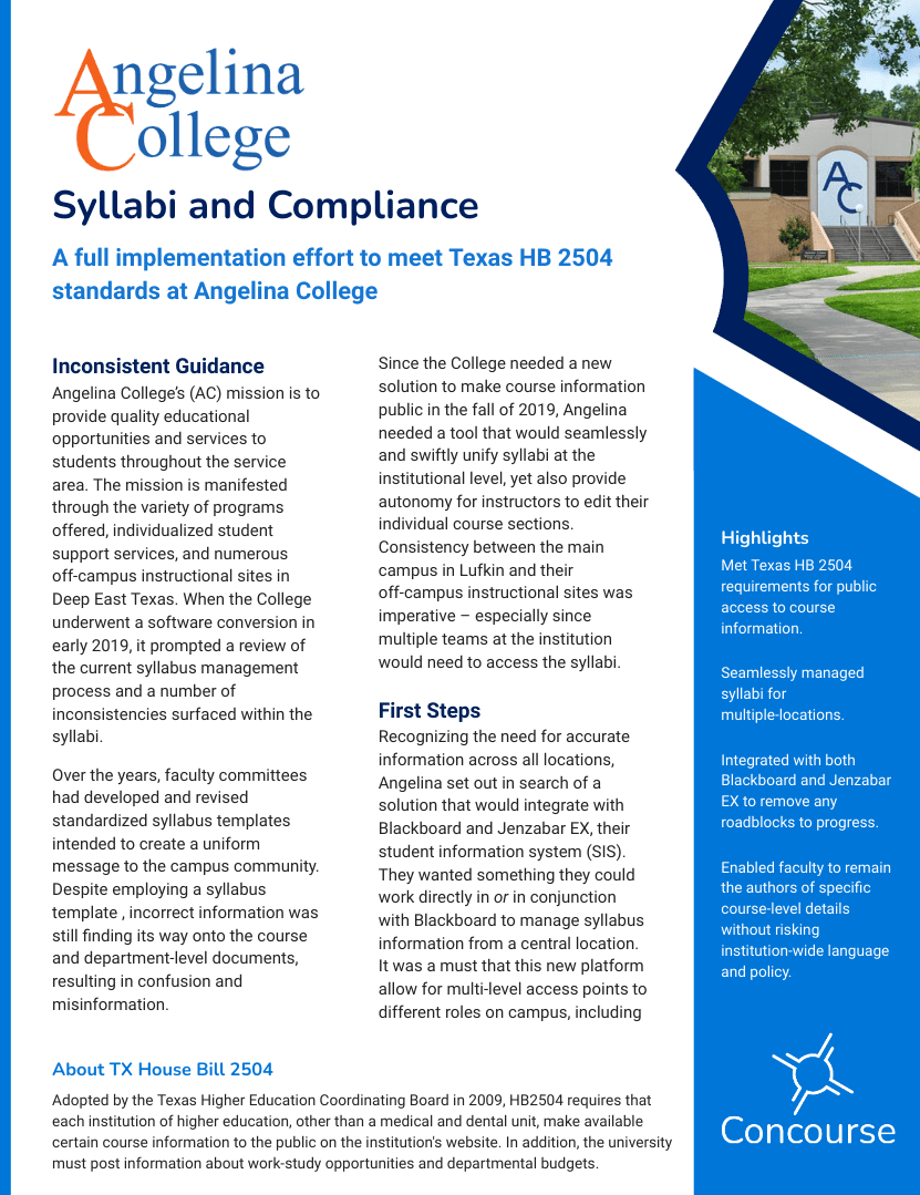 Screenshot of the Angelina case study