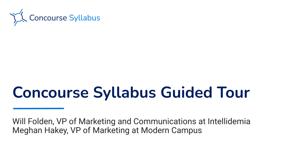 Title slide of webinar