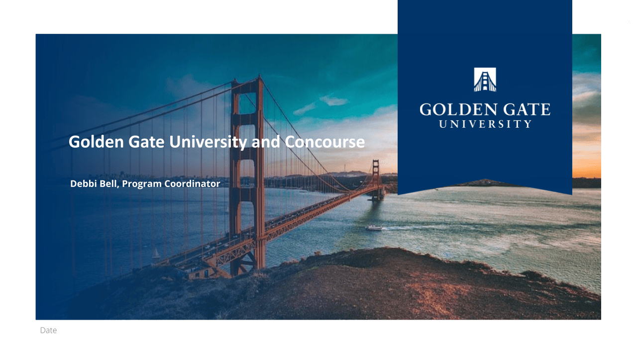 Title slide of webinar