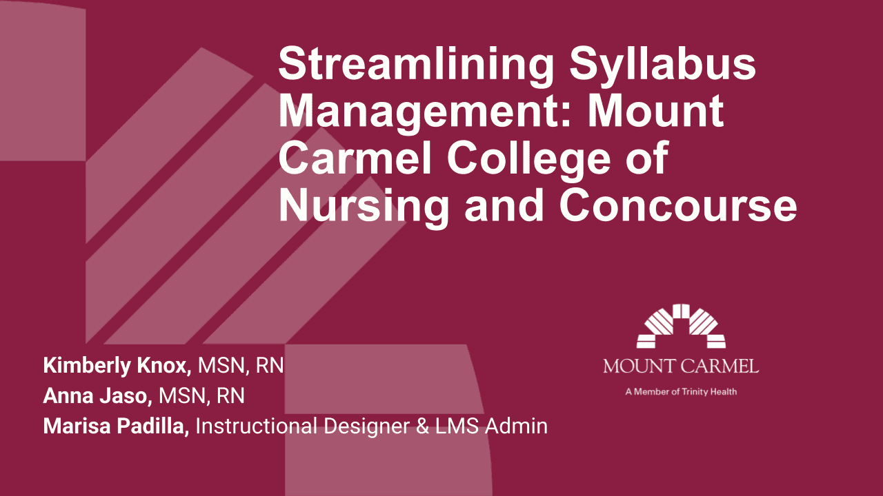 Title slide of webinar