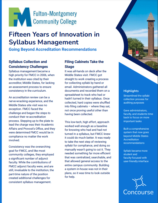 Screenshot of the Fulton-Montgomery Community College case study